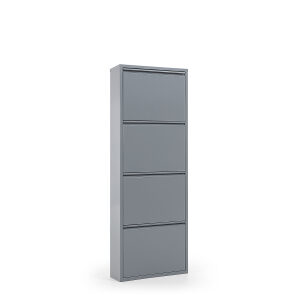 ROX Shoe rack 4 doors metal grey