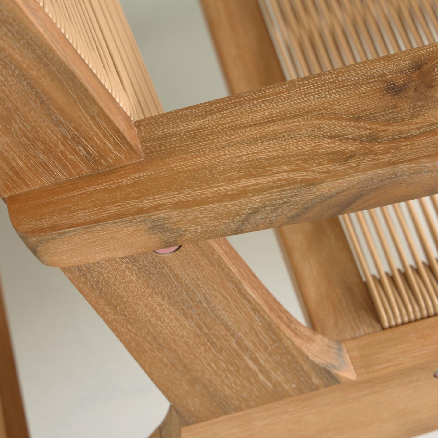 Geralda acacia wood armchair with natural finish FSC 100%
