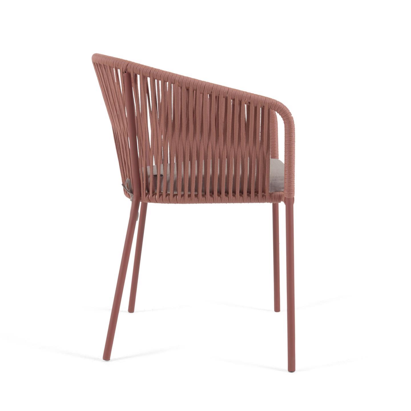 Yanet cord chair in terracotta