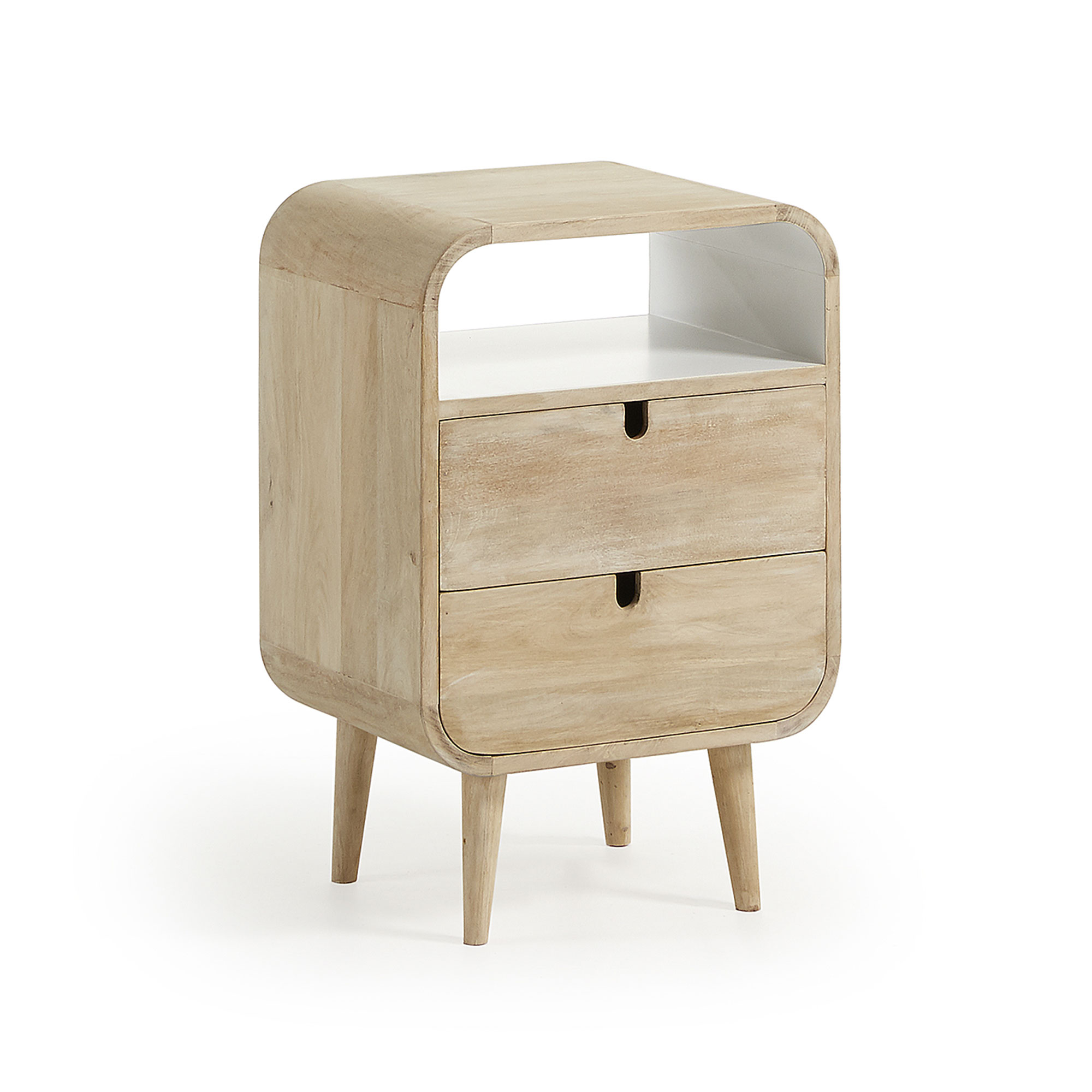 GERALD Bedside table 40x60'5 mango wood natural white
